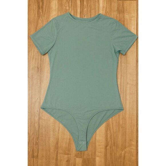 Auden size XS Luxe Stretch Fully Lined Short Sleeve Bodysuit New - Picture 5 of 5